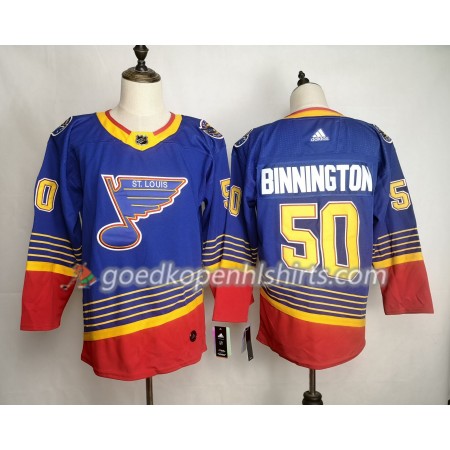St. Louis Blues Jordan Binnington 50 Adidas 90s Heritage Authentic Shirt - Mannen